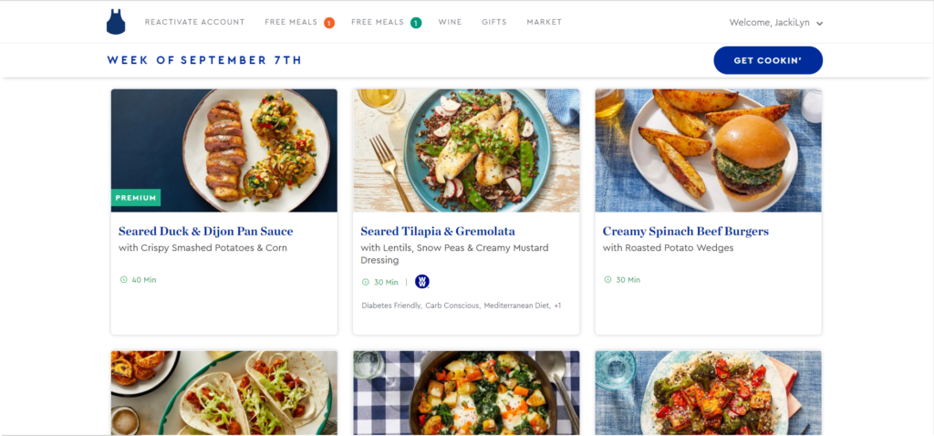 Websites like deals blue apron